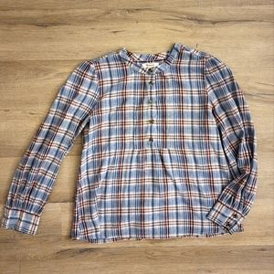 EUC Madewell Flannel Fall Long Sleeve Top